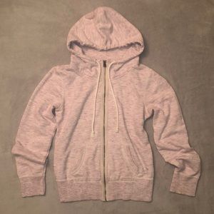 Marled Light Purple & white zip-up hoodie w/ pockets. M